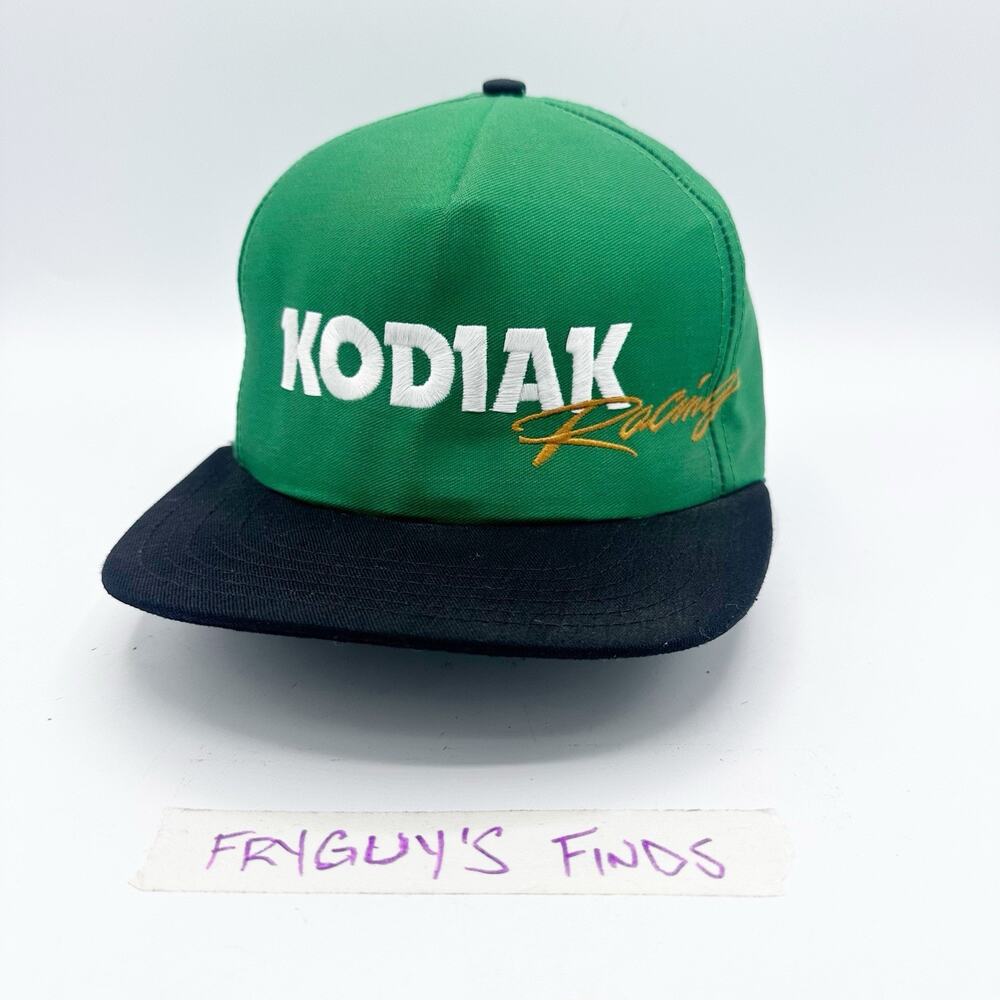 Vintage 'Kodiak Racing' #41 Hat Nascar Snapback Baseball Cap OSFA Green USA